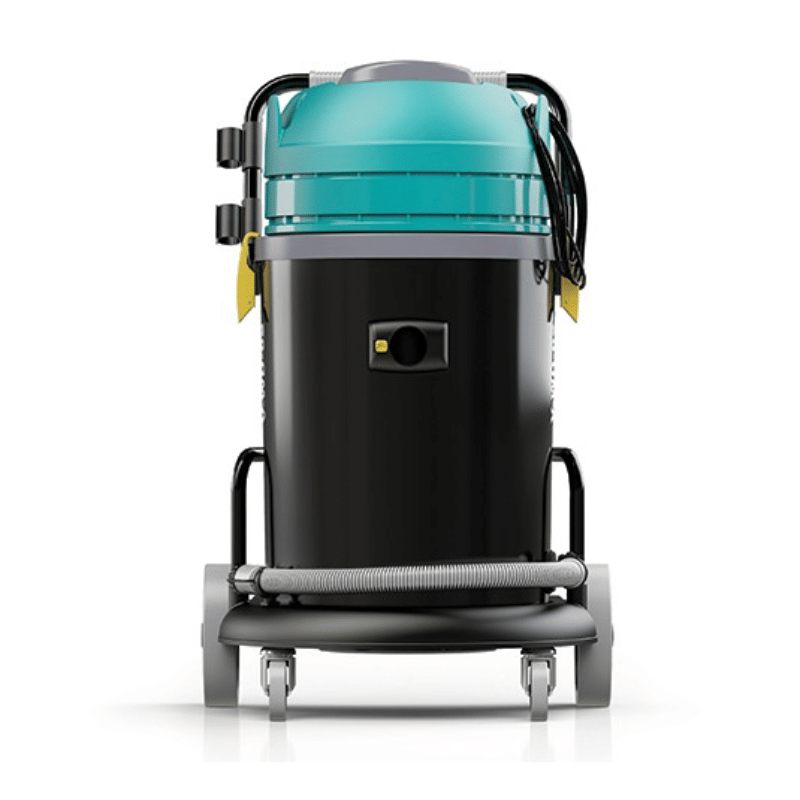 Tennant VWD62 Wet and Dry Vacuum front view with input hose showing on blank white background