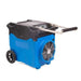 Thorair dehumidifier side view showing fan housing and pull handle