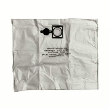 V-N80-102031 (Fleece Filter Bag - 5 pack) - to suit Craftix35 on a blank white background
