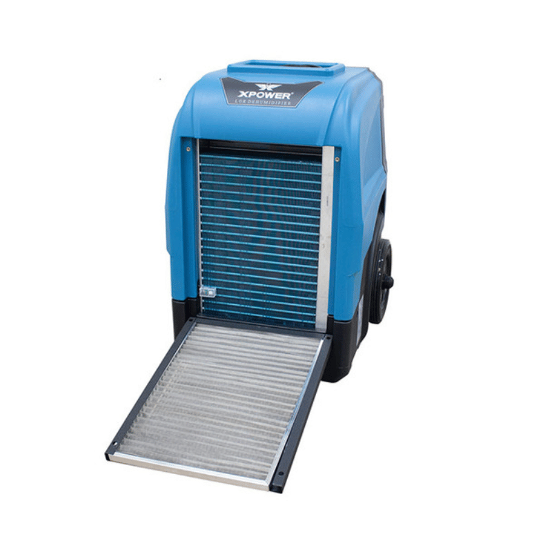 XPOWER 165L LGR Dehumidifier front view large filter
