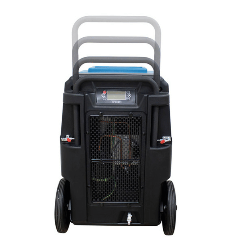 XPOWER 165L LGR Dehumidifier rear handle