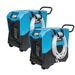 XPOWER 85L Commercial LGR Dehumidifier 2 dehumidifiers next to each other on blank white background. 
