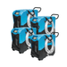 XPOWER 85L Commercial LGR Dehumidifier - four dehumidifiers next to each other on blank white background. 