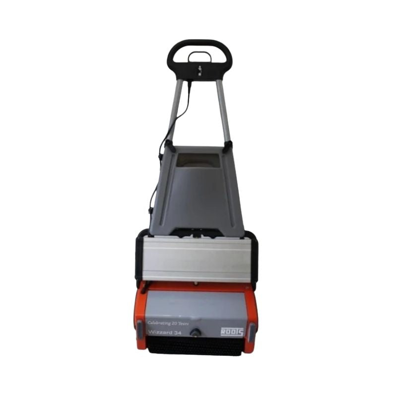 Hako Wizzard W34B Cordless Compact Floor Scrubber in white background 