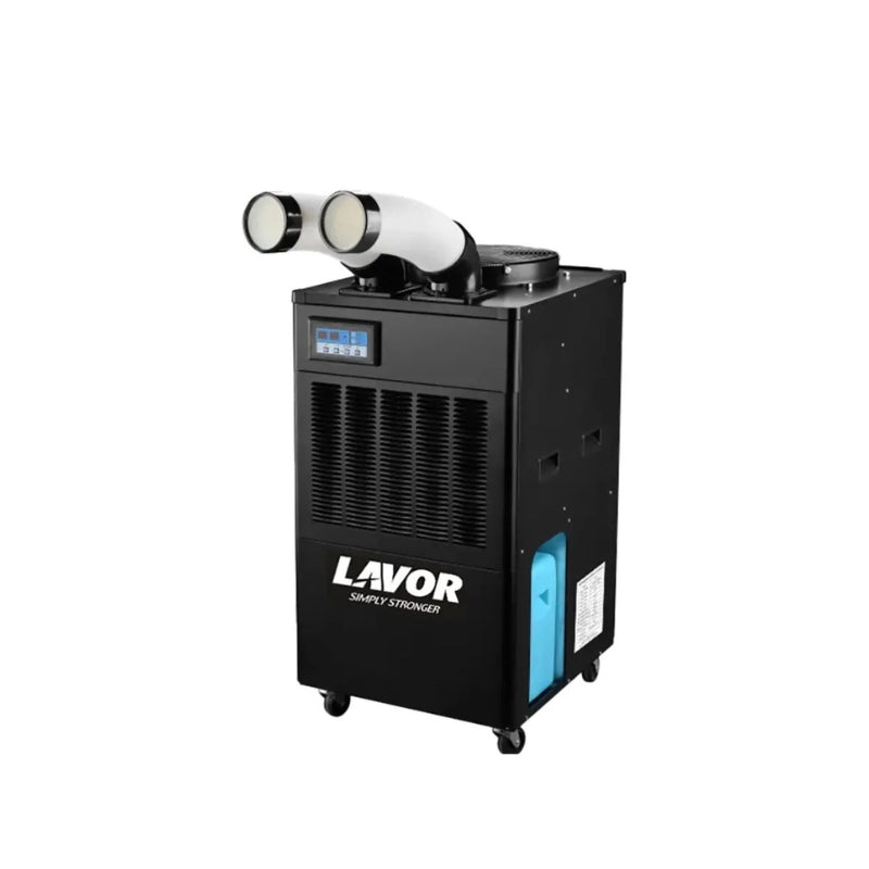 Lavorwash AC38 3.8kW Portable Industrial Air Conditioner front view on blank white background. 