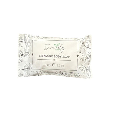 Serenity 100g soap bars in a bulk pack of 100 for hotel amenities