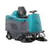 Tennant S780 Compact Ride-On Floor Sweeper on white coloured background